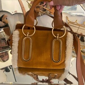 See By Chloe Tan suede and shearling Handbag